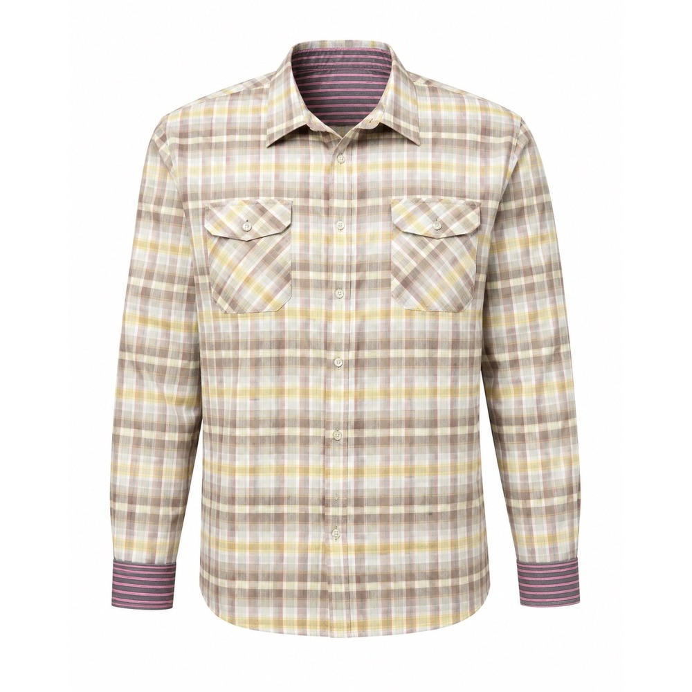 Arnold Zimberg Men's 2XL Plaid Western Button Down Shirt
